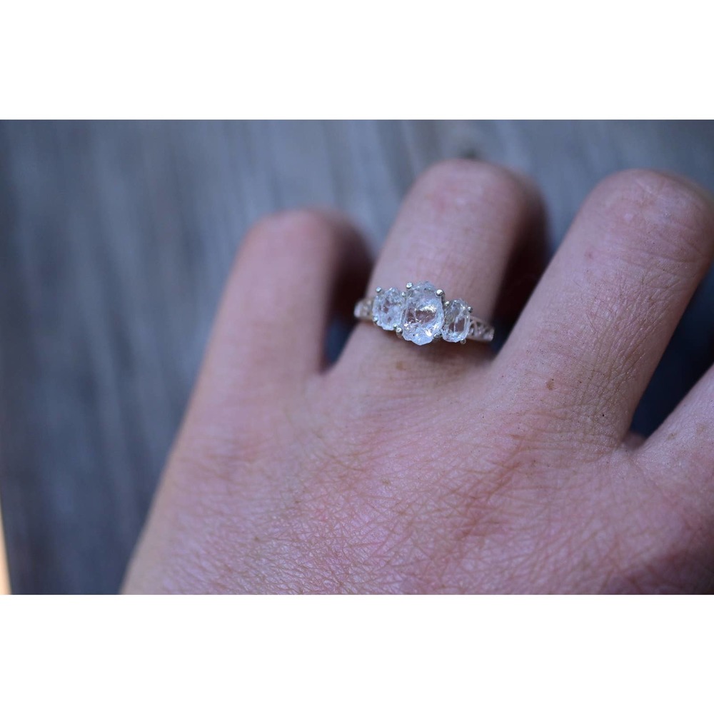 Raw Crystal Ring, Raw Stone Ring, Rings for Women, Stacking Ring, Raw Ge…